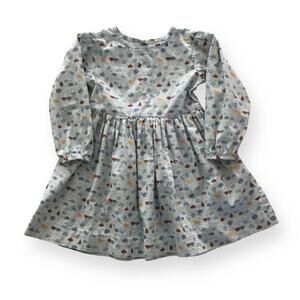 Rachel Riley blue ballerina print dress